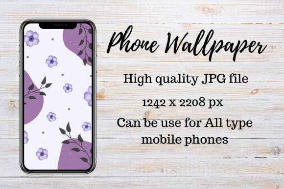 Download Phone Wallpaper Minimalist Purple Flower - Premium Resources